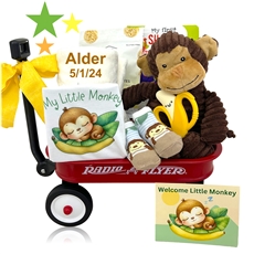 Little Monkey Baby Gift Wagon